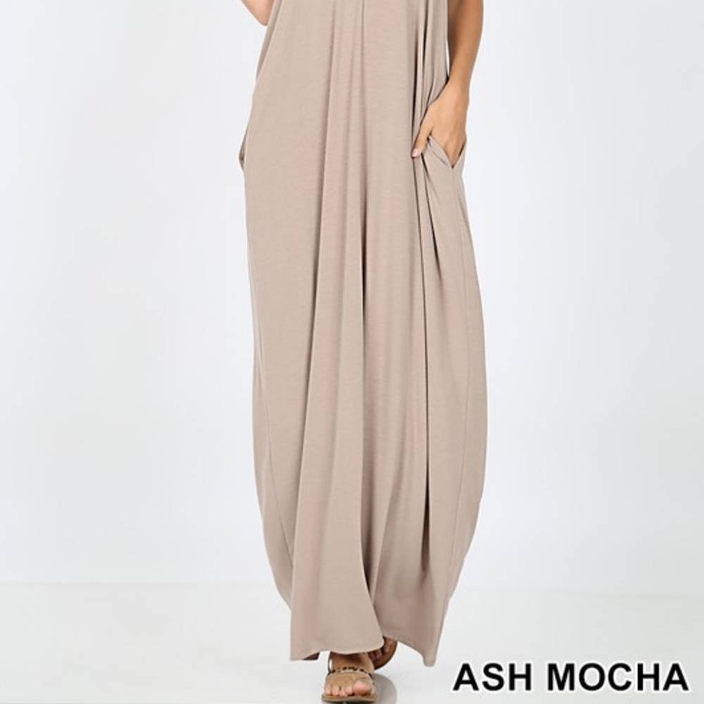 V Neck Maxi Dress S-XL - Picture 8 of 8